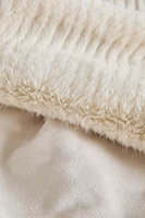 STRIPED FAUX FUR BLANKET