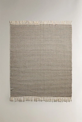 STRIPED COTTON BLANKET