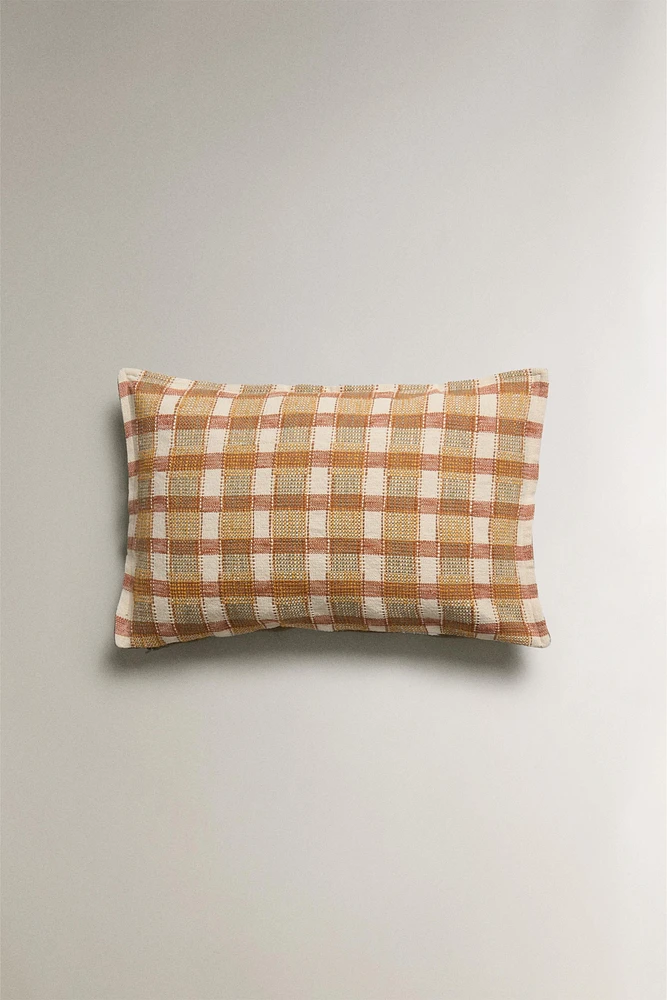 CHECK THROW PILLOW COVER