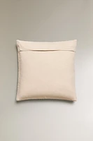 WOOL BLEND AND COTTON THROW PILLOW COVER