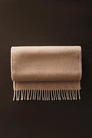 NANUSHKA FRINGED CASHMERE AND WOOL BLANKET