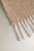 NANUSHKA FRINGED CASHMERE AND WOOL BLANKET