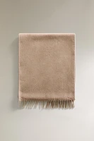 NANUSHKA FRINGED CASHMERE AND WOOL BLANKET