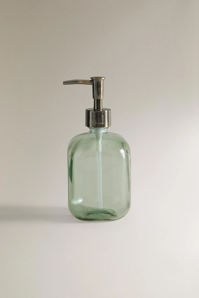 GREEN BATHROOM SOAP DISPENSER