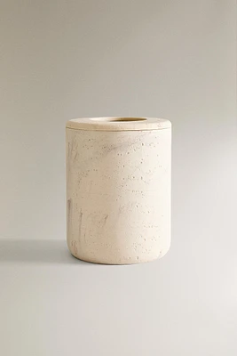 MARBLE-EFFECT BATHROOM TRASH CAN