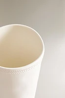 CERAMIC TOOTHBRUSH BORDER-DESIGN CUP