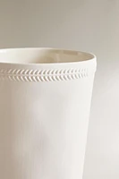 CERAMIC TOOTHBRUSH BORDER-DESIGN CUP