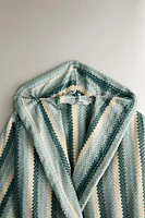 GEOMETRIC JACQUARD BATHROBE