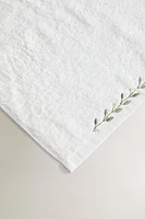 COTTON BATH TOWEL WITH FLORAL EMBROIDERY