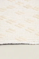 BRAIDED COTTON AND WOOL AREA RUG