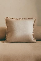 CHILDREN’S THROW PILLOW COVER WITH RUFFLES