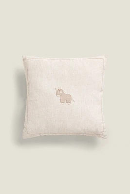 CHILDREN’S LINEN DONKEY CUSHION