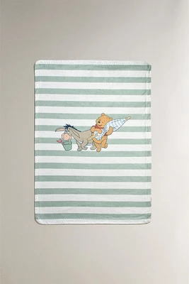 CHILDREN’S WINNIE THE POOH STRIPED FLEECE BLANKET