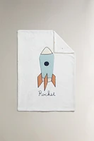 CHILDREN'S FAUX FUR ROCKET BLANKET