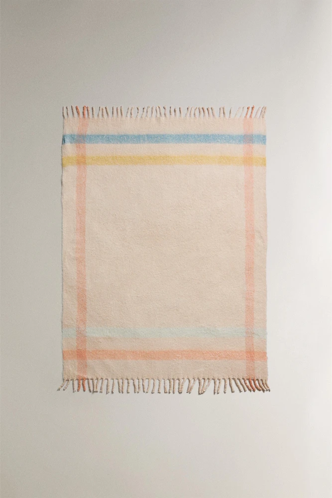 CHILDREN’S CHECK BRUSHED BLANKET