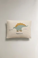 CHILDREN’S DINOSAUR THROW PILLOW COVER