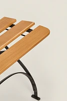 WOODEN AND METAL FOLDING CHAIR