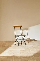 WOODEN AND METAL FOLDING CHAIR