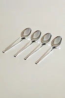 SET OF SHINY STEEL SPOONS