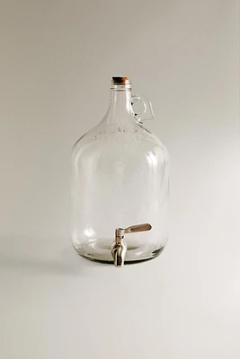 GLASS JAR BOTTLE WITH TAP