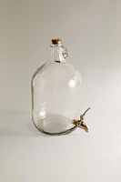 GLASS JAR BOTTLE WITH TAP