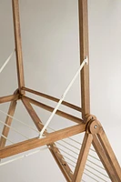 VERTICAL METAL AND WOODEN CLOTHES HORSE