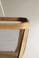 METAL BASKET WITH WOODEN HANDLE