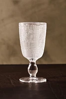 RAISED DESIGN WINE GLASS