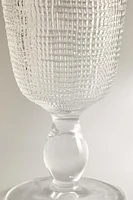 RAISED DESIGN WINE GLASS