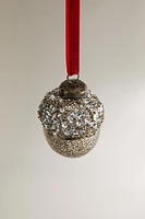 GLITTERY BELL CHRISTMAS TREE DECORATION