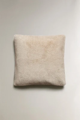 FAUX FUR THROW PILLOW COVER