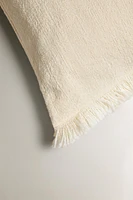 FRINGED THROW PILLOW COVER