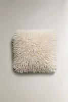 LONG FAUX FUR THROW PILLOW COVER