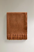 BROWN KNIT BLANKET