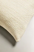 WOOL BLEND AND COTTON THROW PILLOW COVER