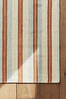 STRIPED WOOL BLEND AREA RUG