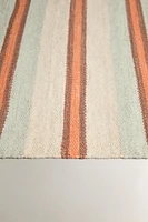 STRIPED WOOL BLEND AREA RUG