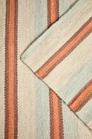 STRIPED WOOL BLEND AREA RUG