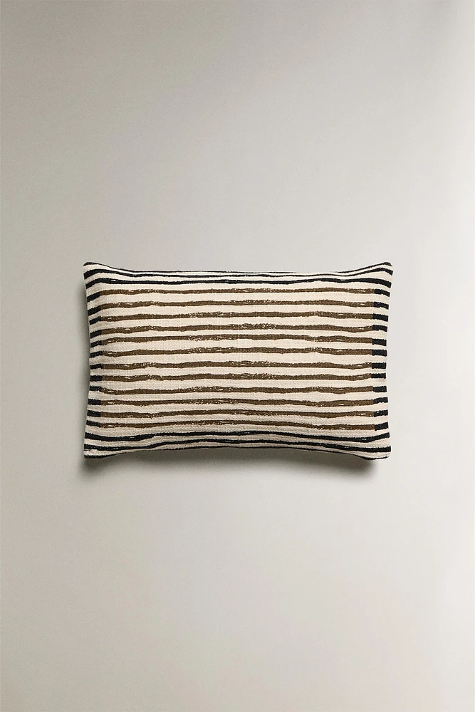 STRIPED THROW PILLOW COVER