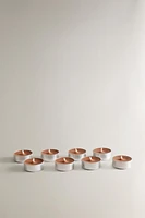 PACK OF SALTED CARAMEL SCENTED TEALIGHT CANDLES (PACK OF 8)