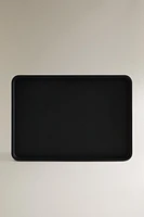 BLACK RESIN BATHROOM TRAY