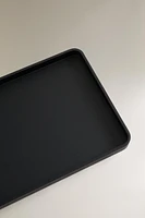 BLACK RESIN BATHROOM TRAY