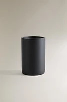 BLACK RESIN TOOTHBRUSH CUP