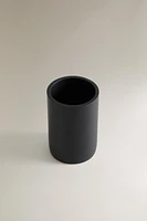 BLACK RESIN TOOTHBRUSH CUP