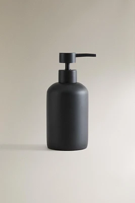 BLACK RESIN BATHROOM DISPENSER