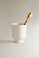 CERAMIC TOOTHBRUSH CUP