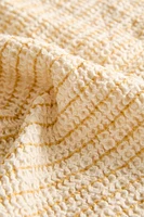 STRIPED WAFFLE-TEXTURE TOWEL