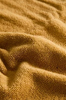 TOWEL WITH RIBBED BORDER