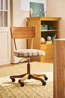 CHILDREN’S DESK CHAIR WITH WOODEN WHEELS