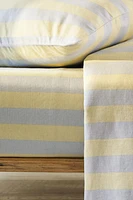 STRIPED PRINT FITTED SHEET